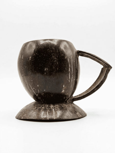 Handcrafted Coconut Shell Coffee Mug - Image 3