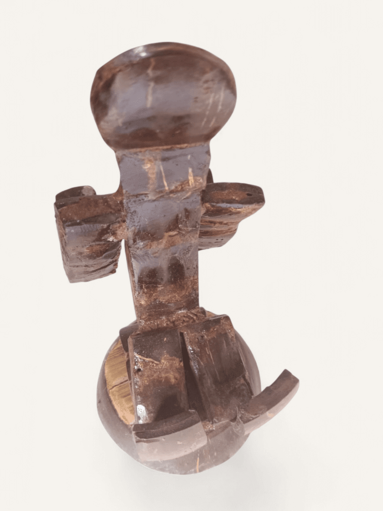 Handcrafted Coconut Shell Yoga Figurine