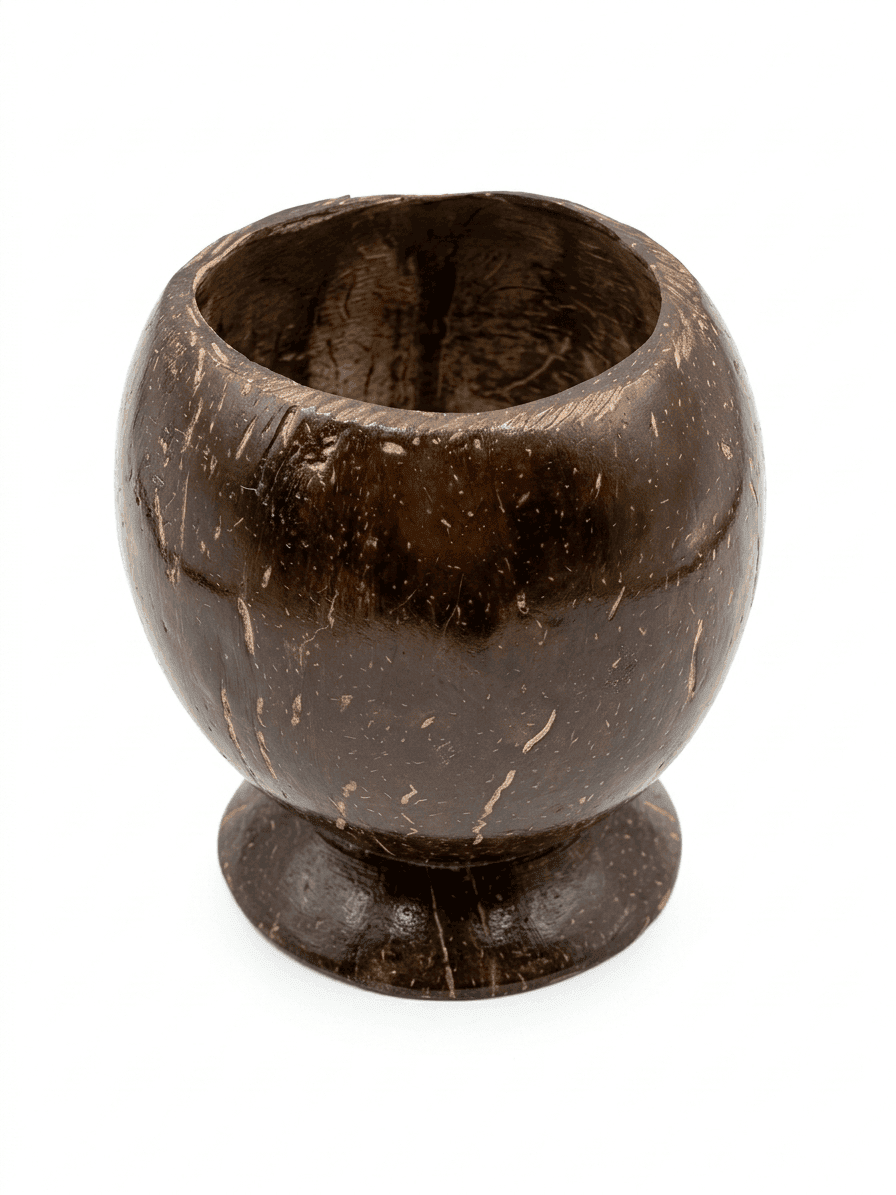 Handcrafted Coconut Shell Decorative Bowl - Image 1