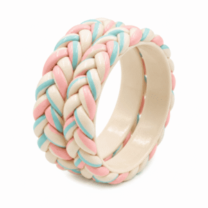 Pastel Braided Lac Bangles (Set of 2)
