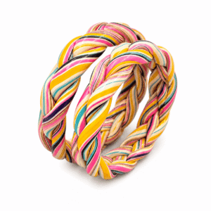 Pastel Braided Lac Bangles(Set of 2) - Image 1