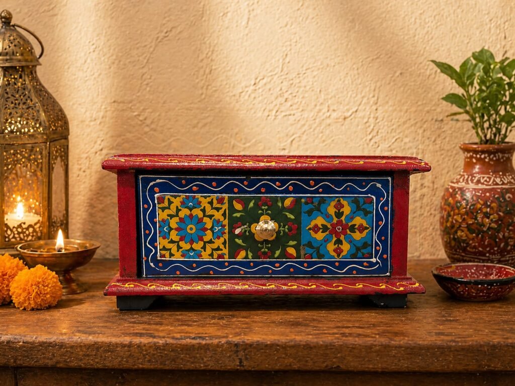 Crimson Heritage Wooden Storage Box