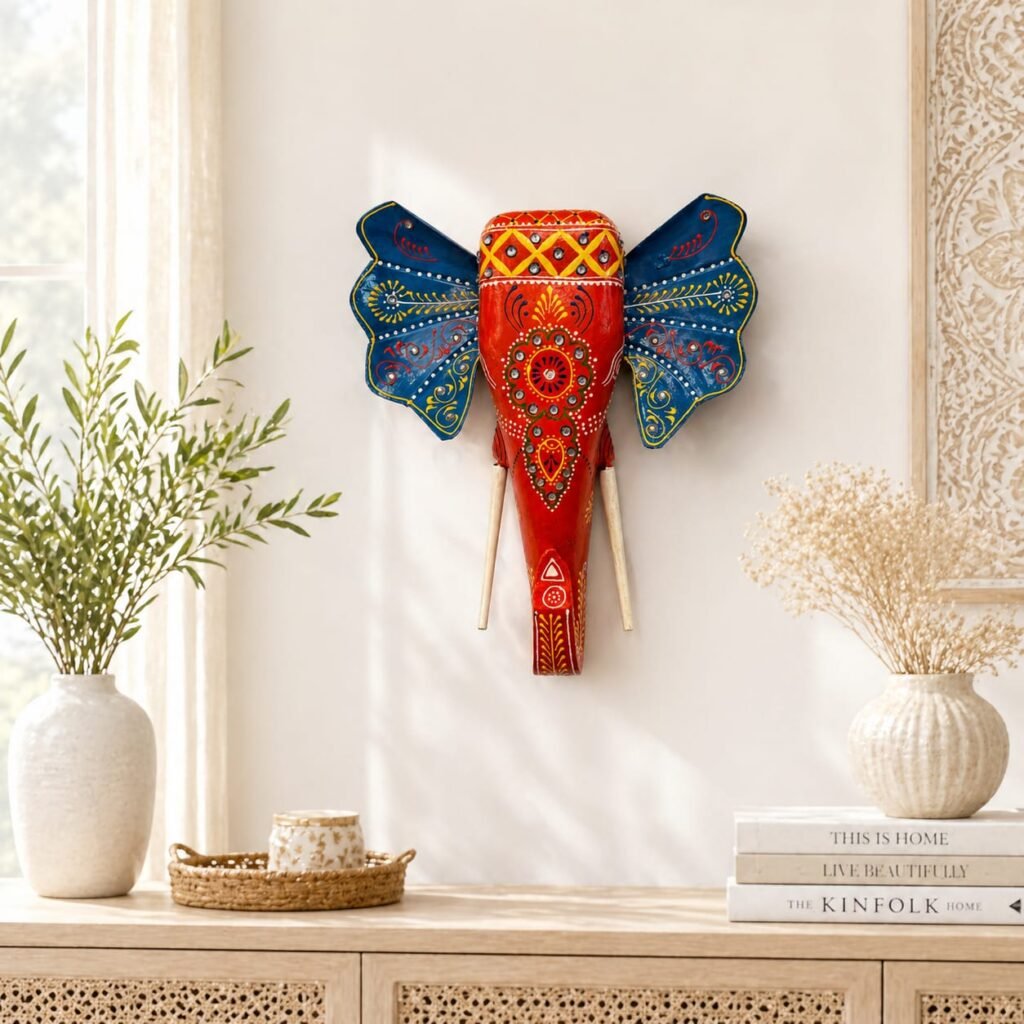 Royal Ember Wooden Elephant Wall Decor