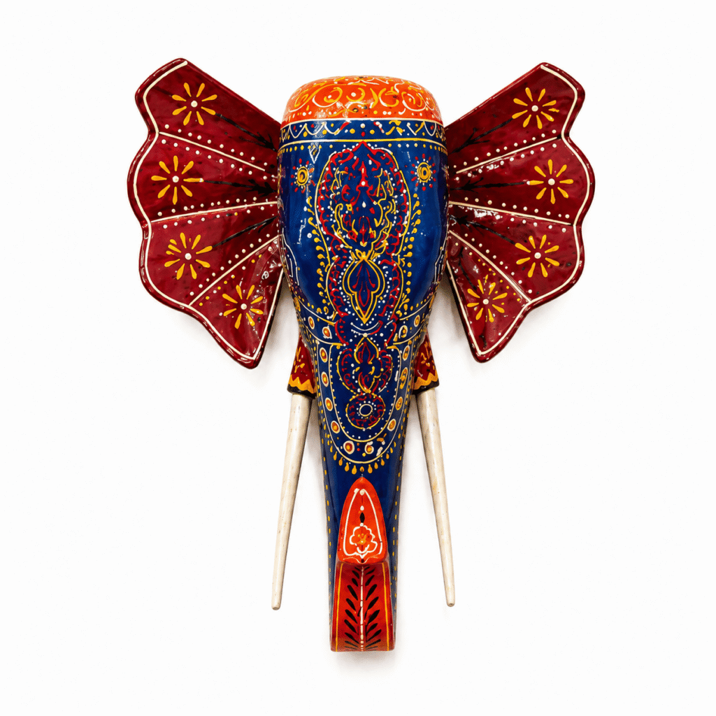 Midnight Royale Wooden Elephant Wall Decor