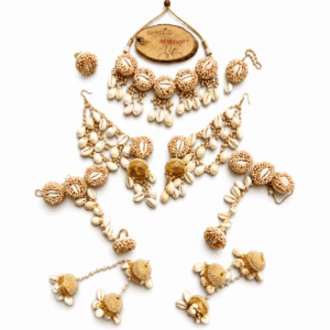 Floral Cowrie Shell Wedding Jewelry Set