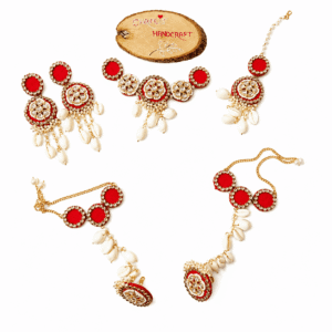 Floral Cowrie Wedding Jewelry Set - Image 1