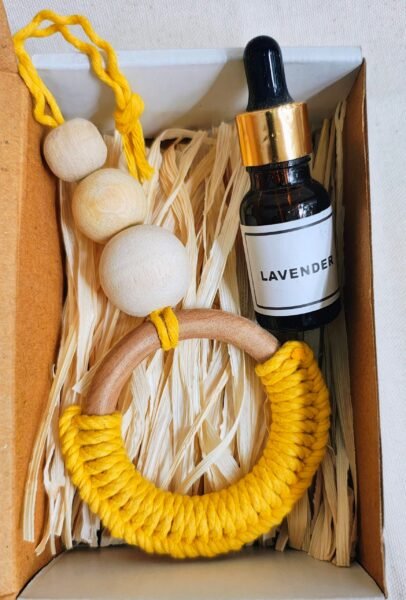 Macrame Essential Oil Car Diffuser - Image 3