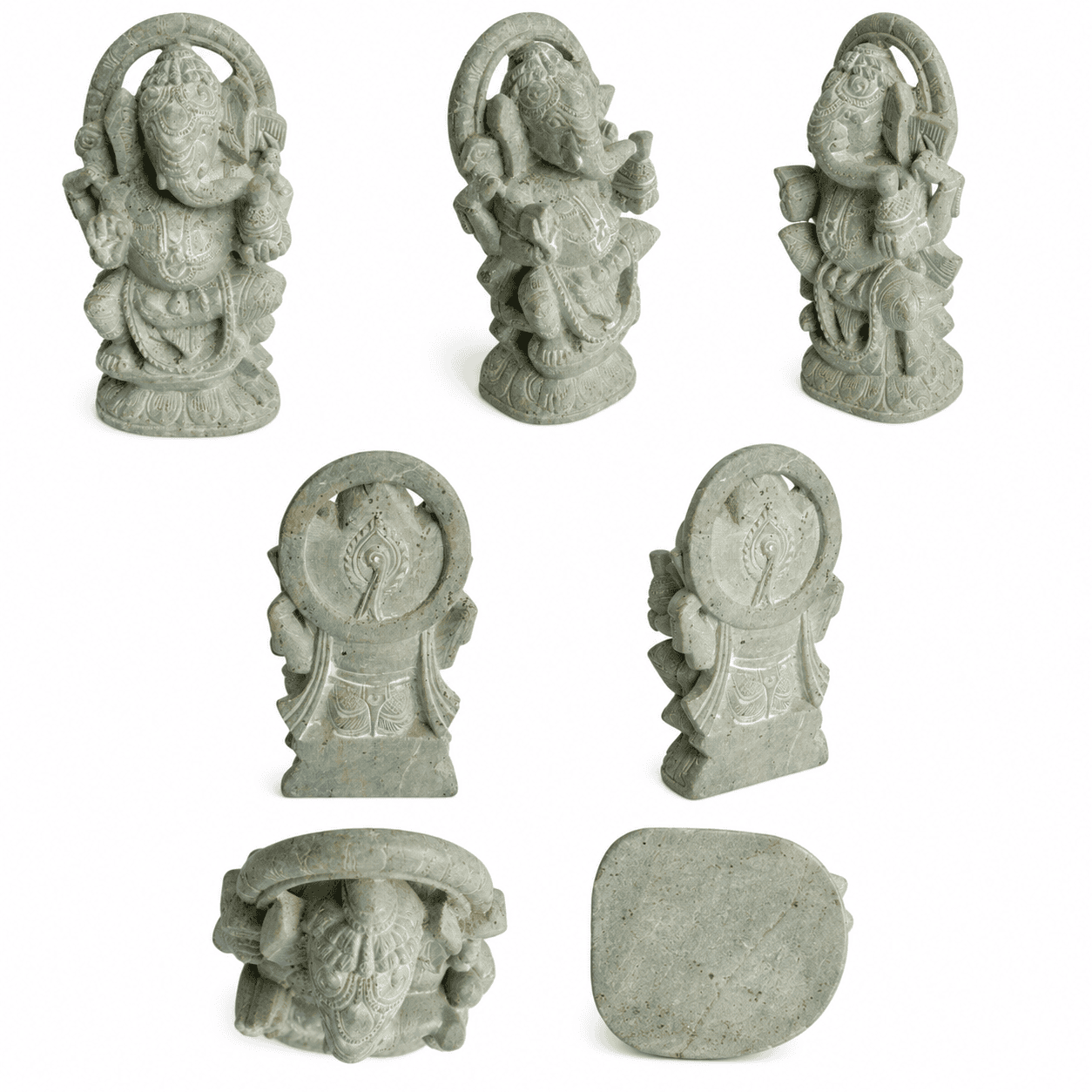 Natural Stone Ganesha Idol Sculpture - Image 2