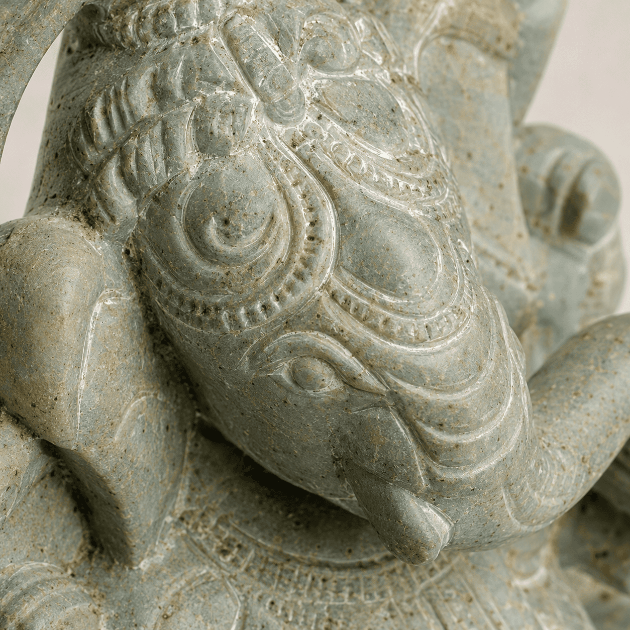 Natural Stone Ganesha Idol Sculpture - Image 3