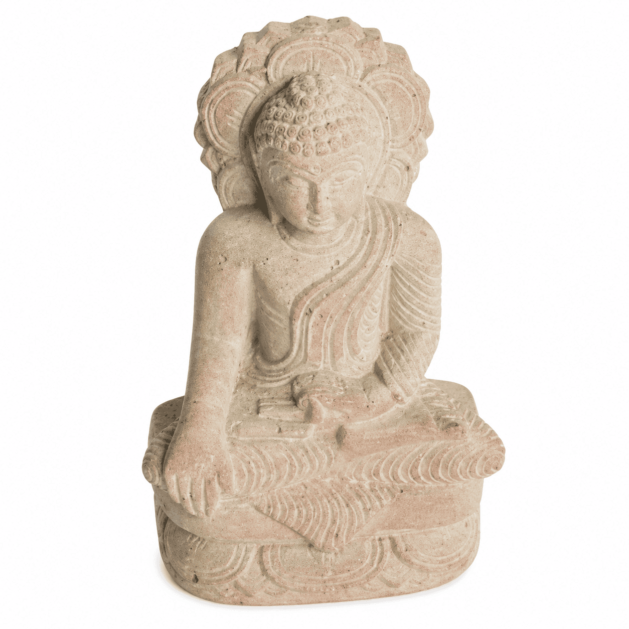 Natural Stone Sitting Buddha Statue - Image 1