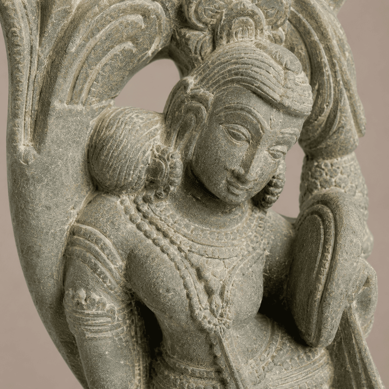 Devadashi Green Serpentine Stone Idol - Image 2