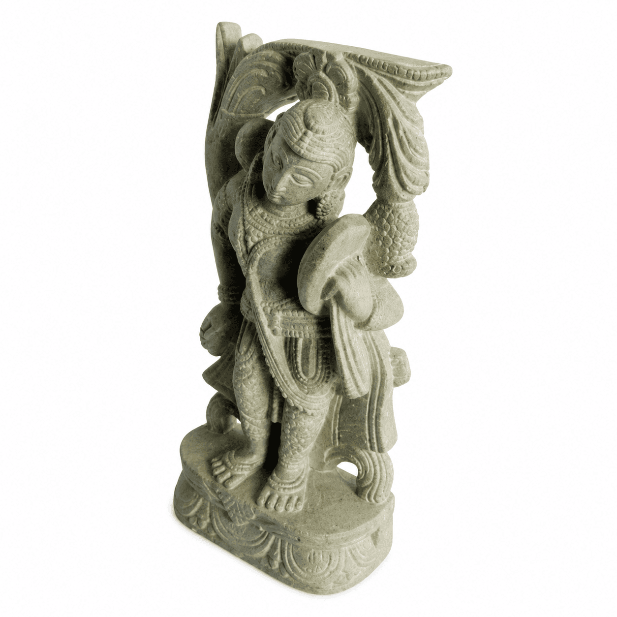 Devadashi Green Serpentine Stone Idol - Image 1
