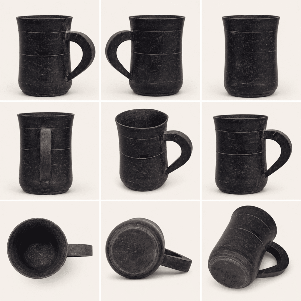 Black Granite Stone Mug