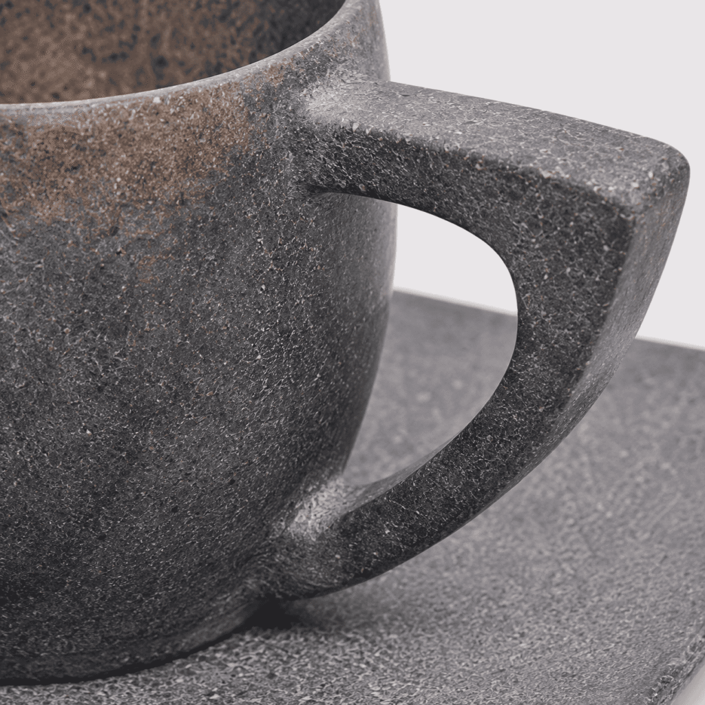 Natural Stone Tea Cup & Plate Set