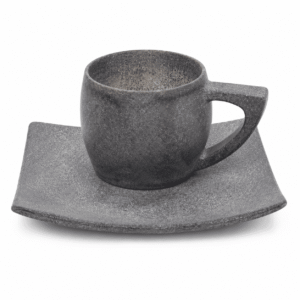 Natural Stone Tea Cup & Plate Set - Image 2
