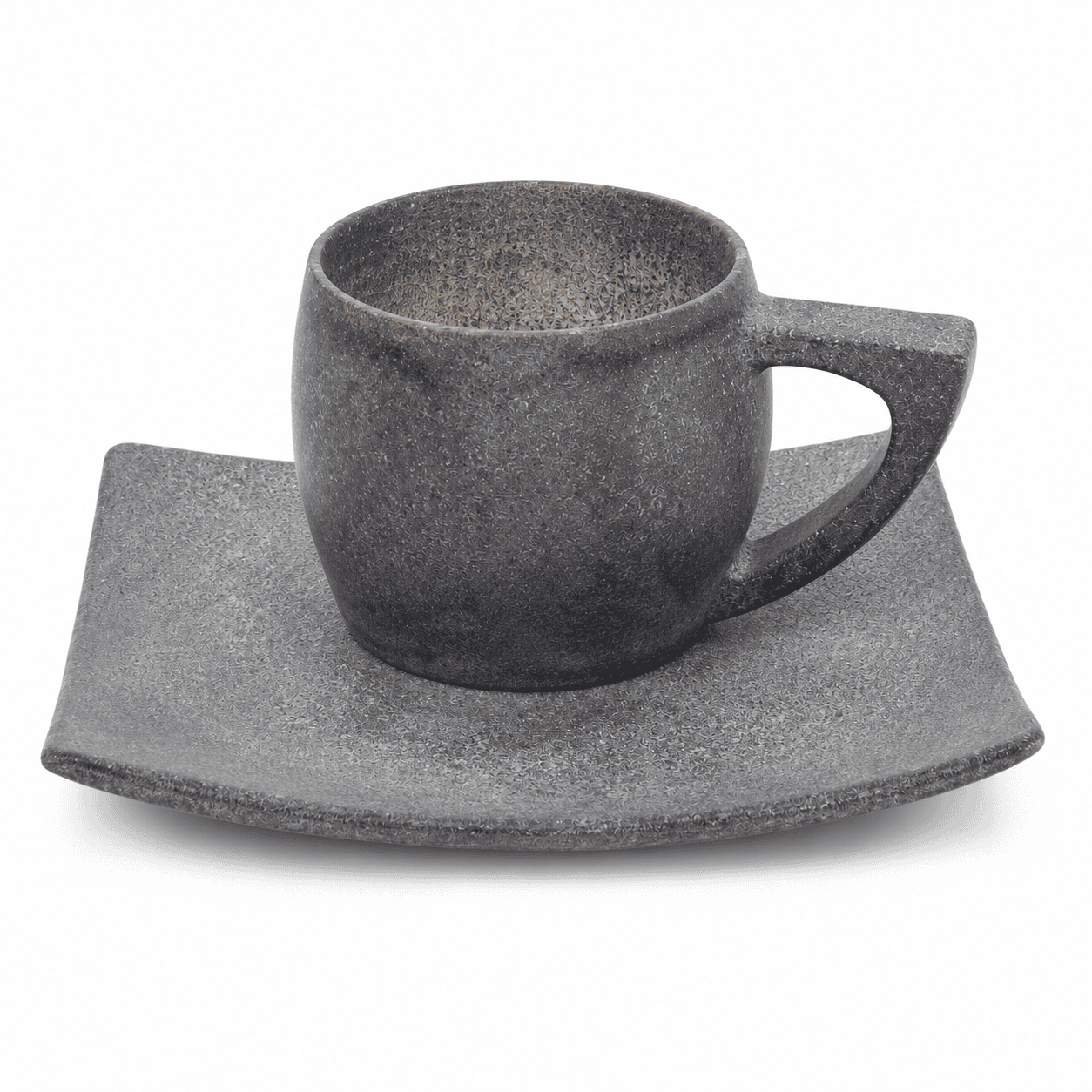 Natural Stone Tea Cup & Plate Set - Image 2