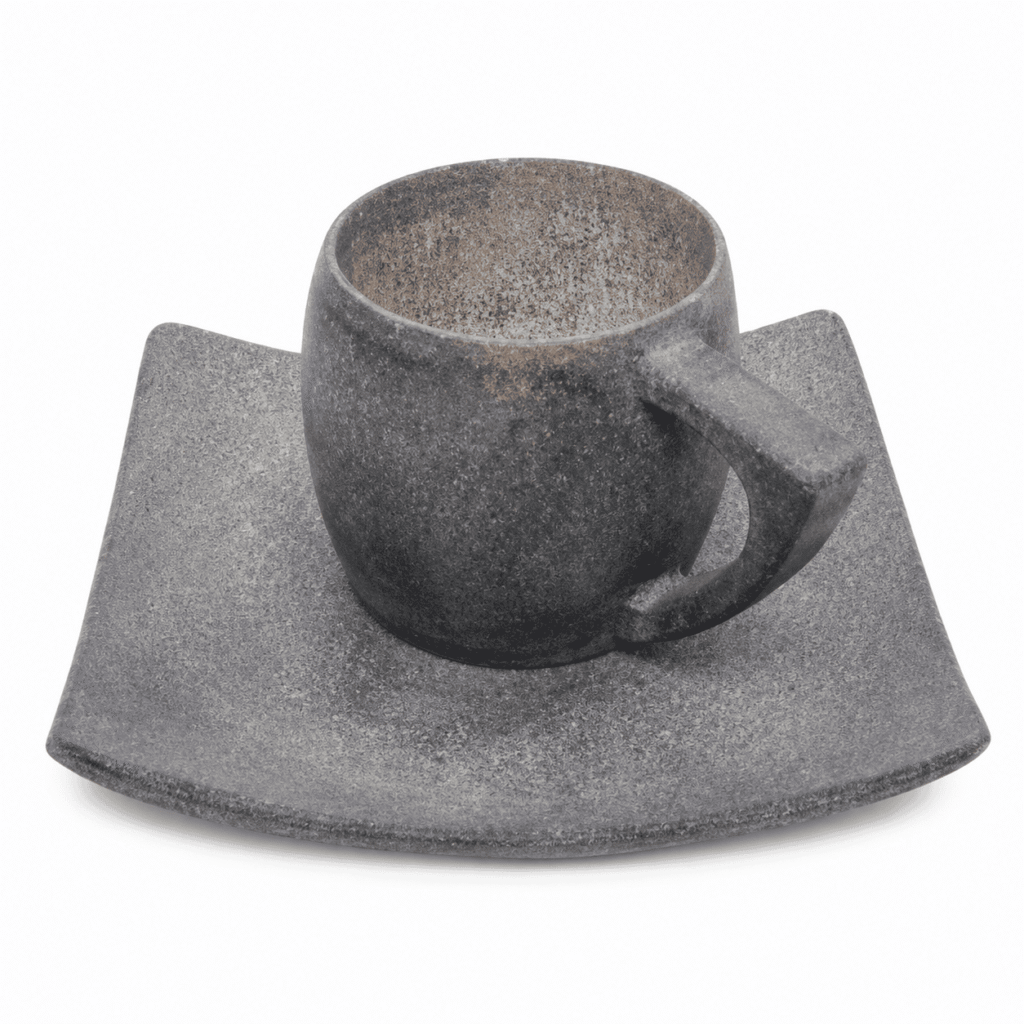 Natural Stone Tea Cup & Plate Set