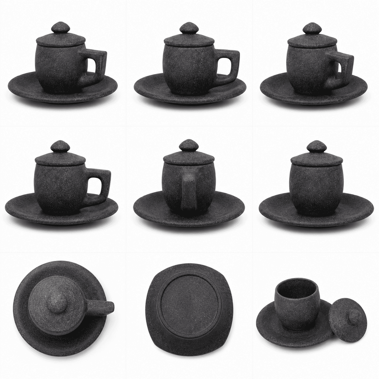 Natural Stone Tea Cup Saucer Set - Image 4
