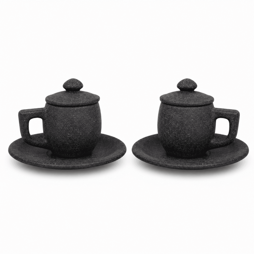 Natural Stone Tea Cup Saucer Set
