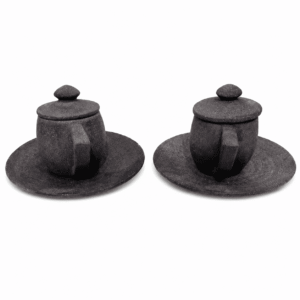 Natural Stone Tea Cup Saucer Set - Image 1