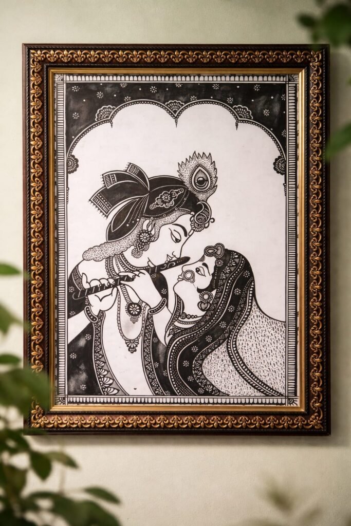 Radha Krishna Mandala Wall Art