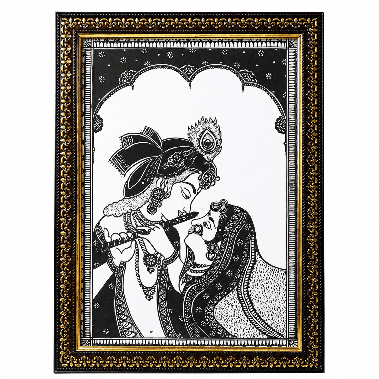 Radha Krishna Mandala Wall Art - Image 1