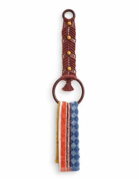 Macrame Beaded Towel Holder - Image 8