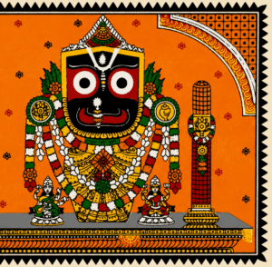 Jagannath Trio Pattachitra Folk Painting - Image 2