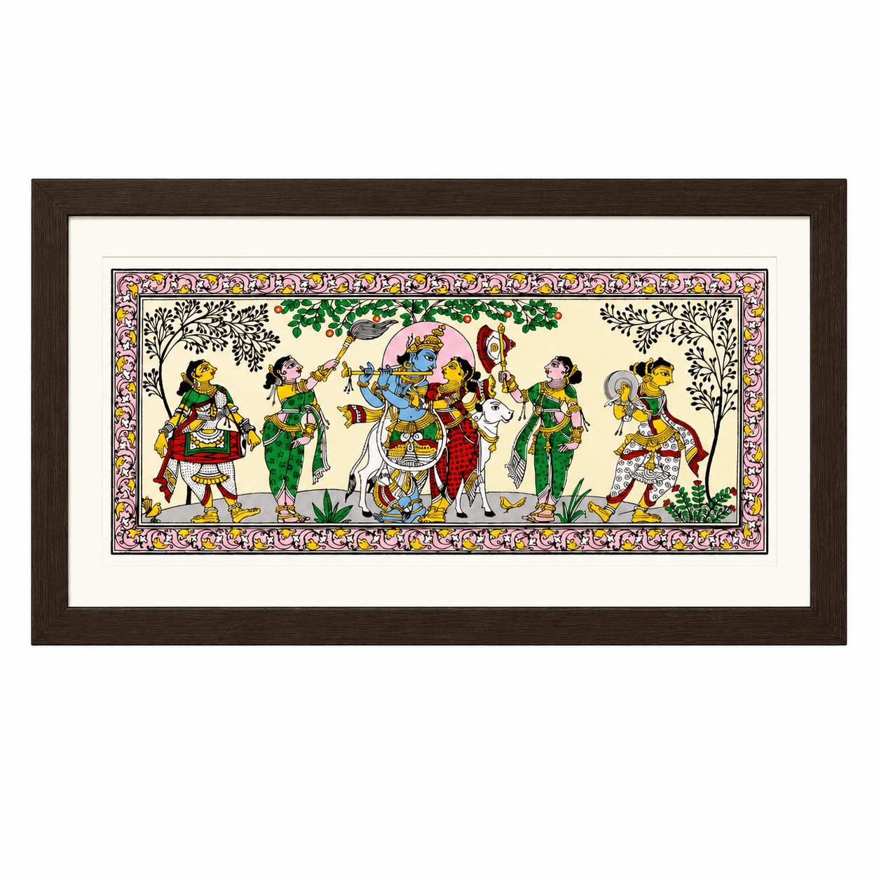 09OD003_9.png Krishna Leela Pattachitra Folk Painting