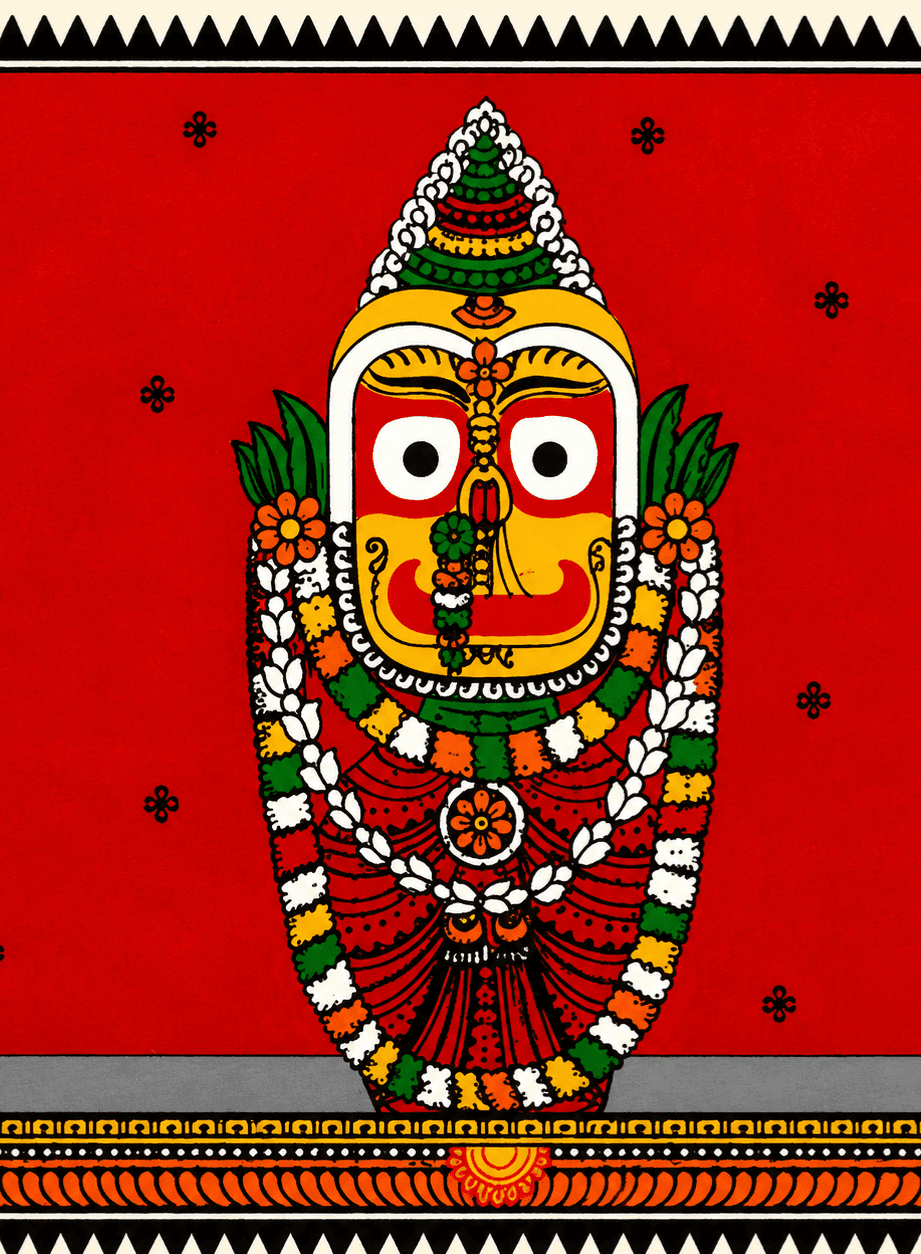 09OD005_4.png Jagannath Balabhadra Subhadra Pattachitra Painting - Image 3