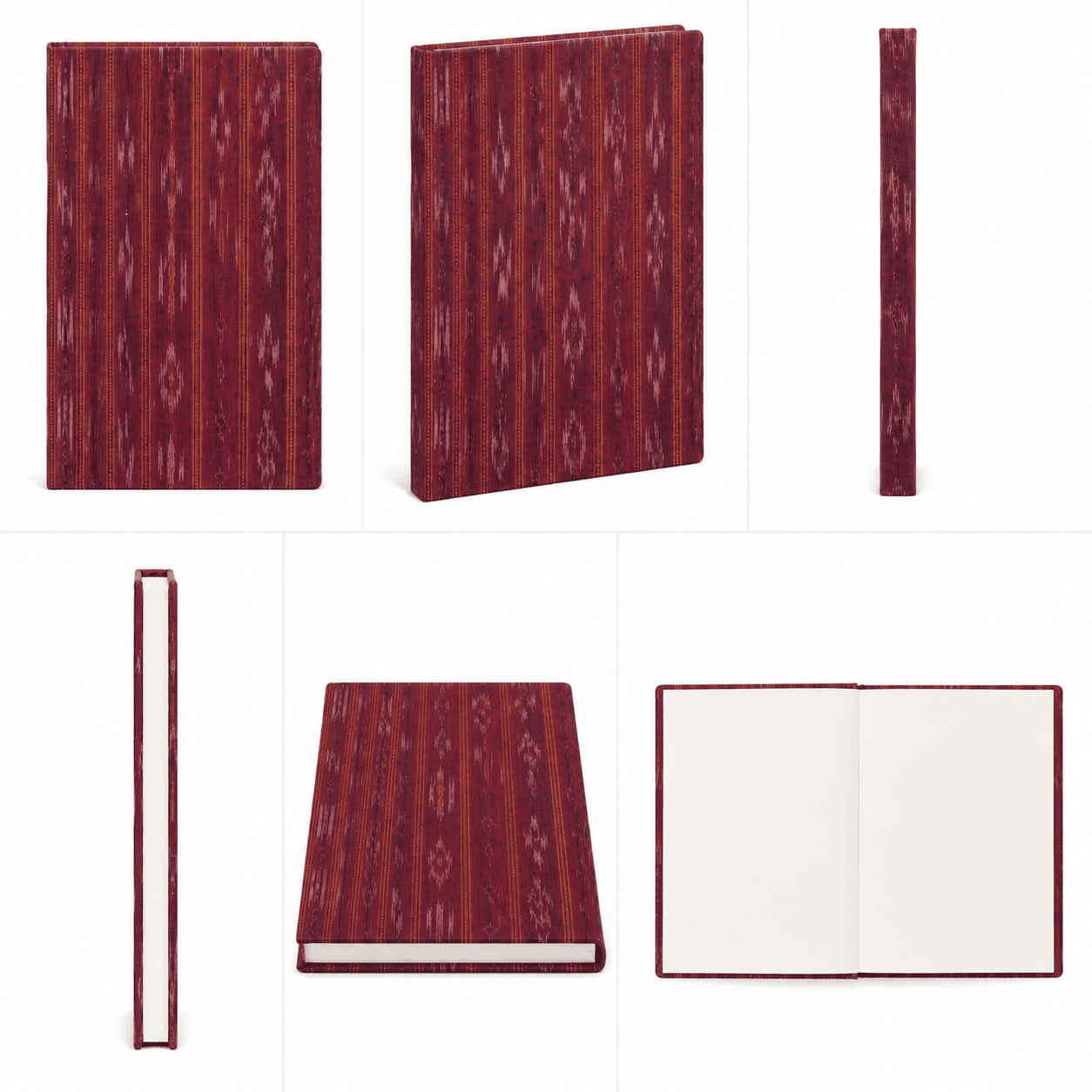 Crimson Ikat Handcrafted Journal - Image 2