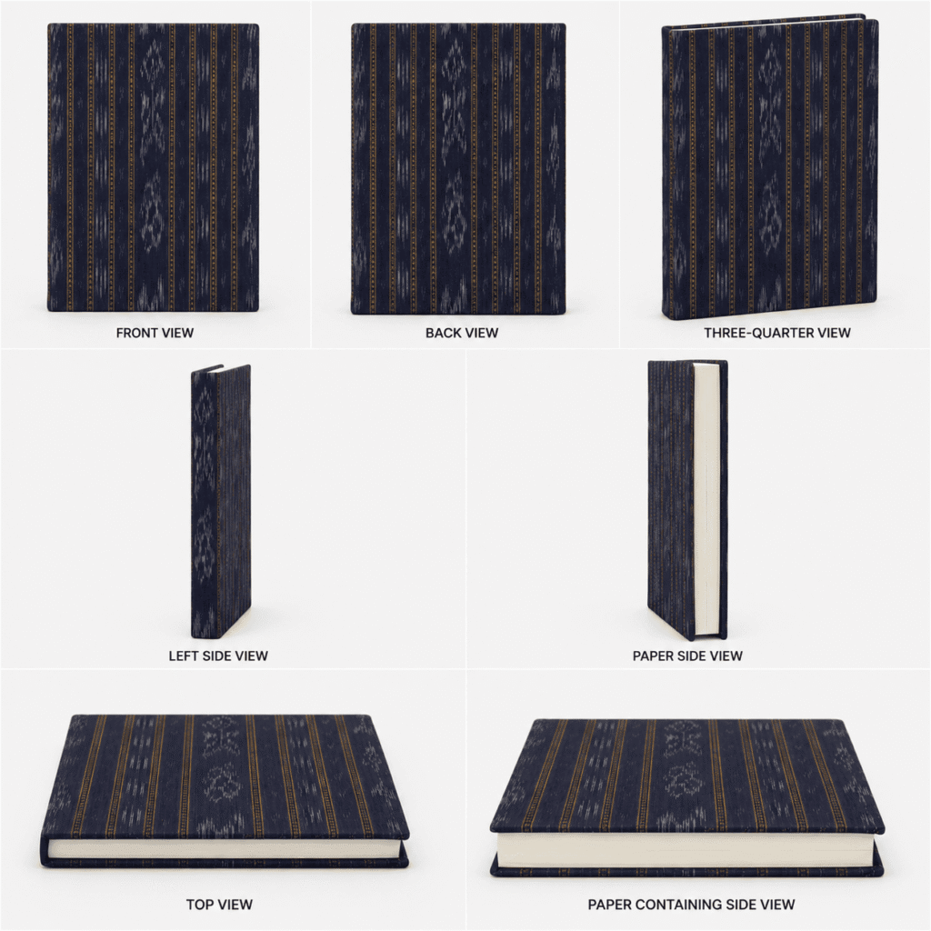 Violet Ikat Handcrafted Journal