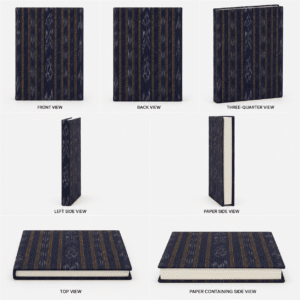 Violet Ikat Handcrafted Journal - Image 2