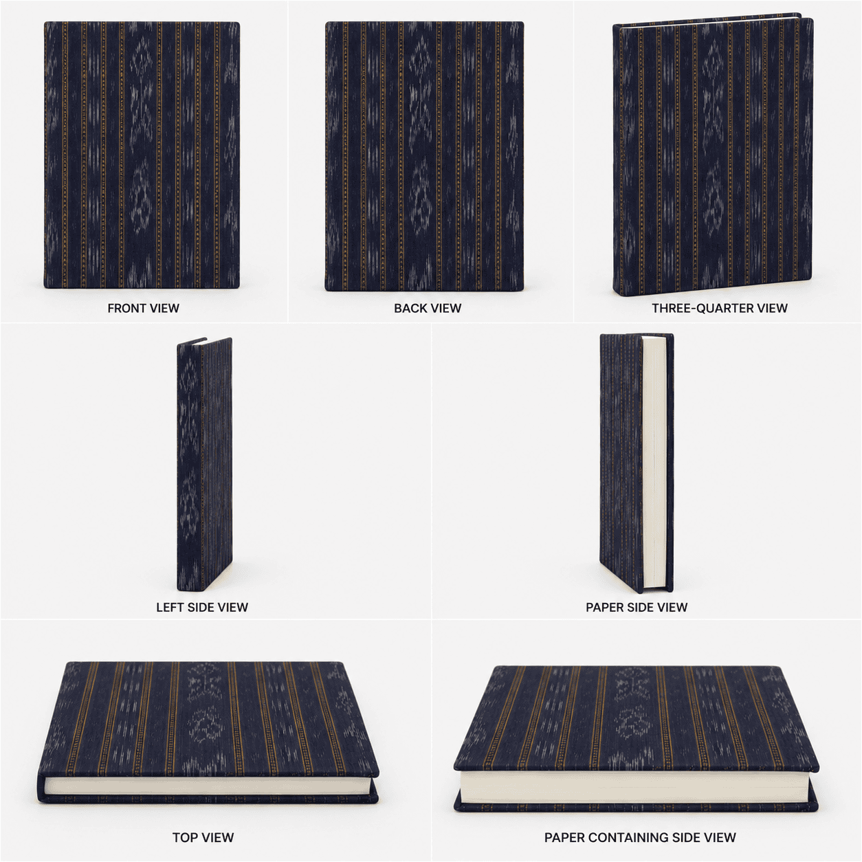 Violet Ikat Handcrafted Journal - Image 2