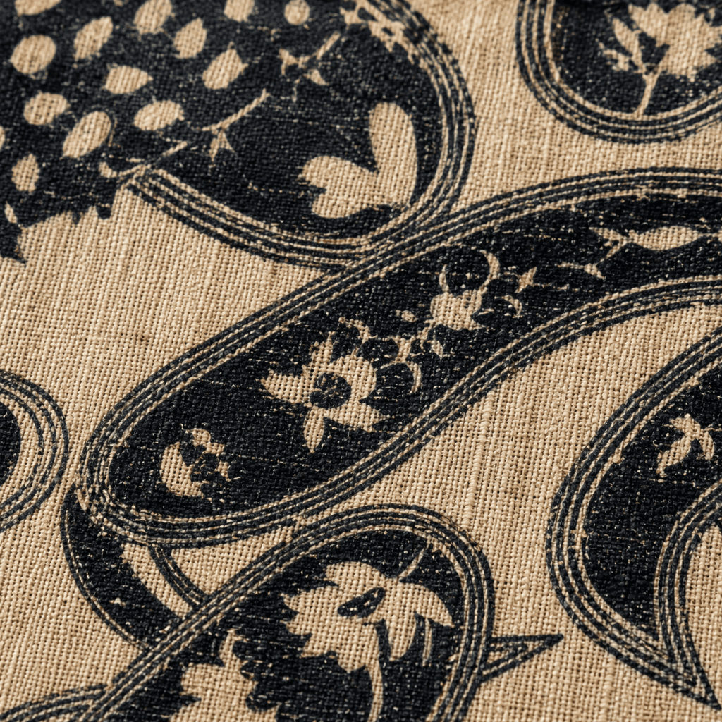 Black Indian Block Print Cotton Journal