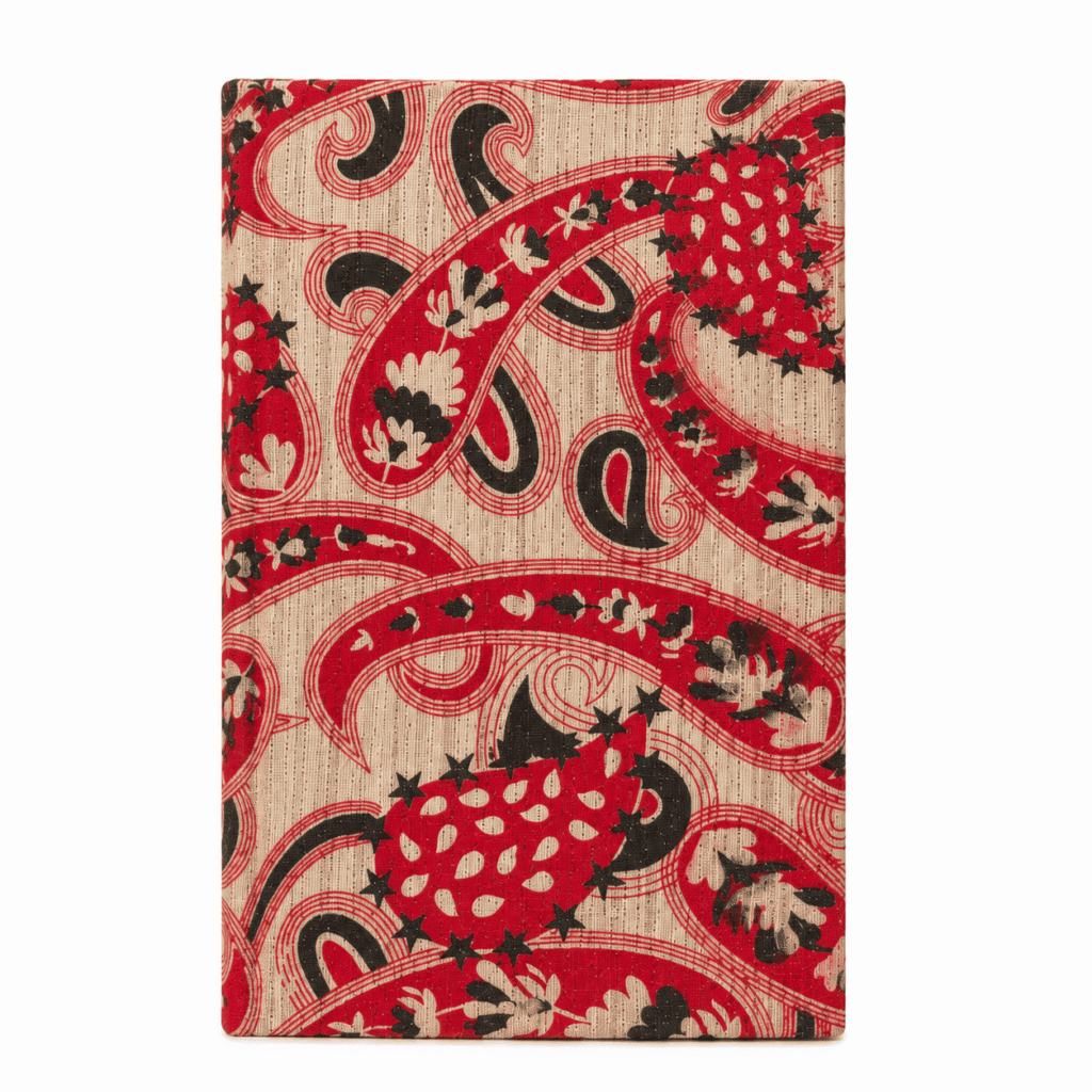 Red Indian Block Print Cotton Journal
