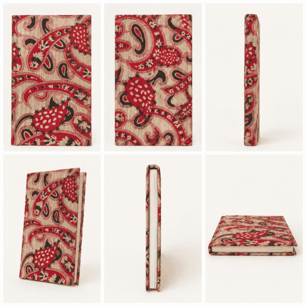 Red Indian Block Print Cotton Journal