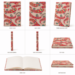 Pink Indian Block Print Cotton Journal - Image 3
