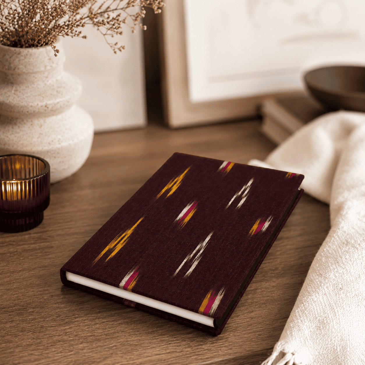 Brown Ikat Handloom Journal - Image 3