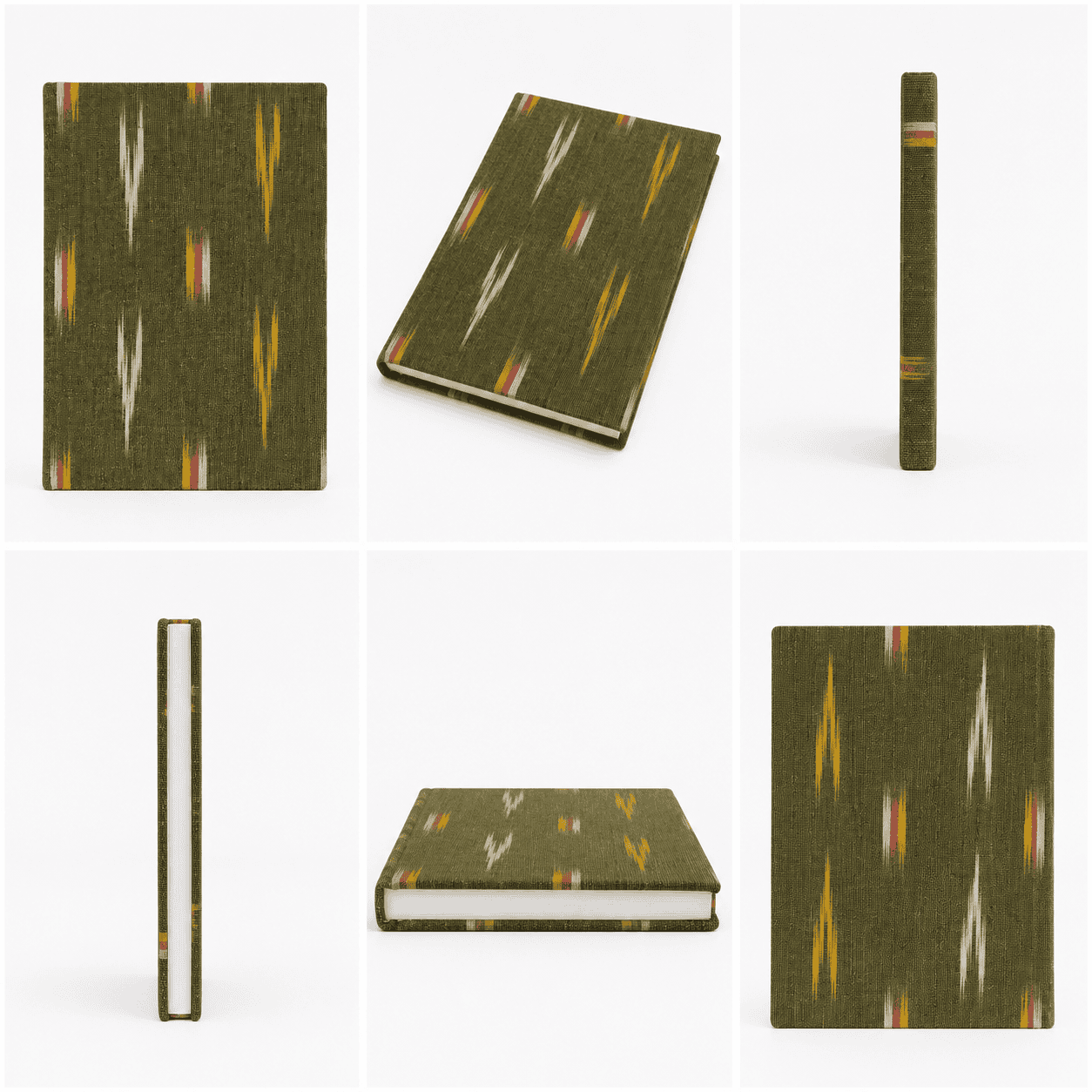 Reddish Brown Ikat Handloom Journal - Image 3