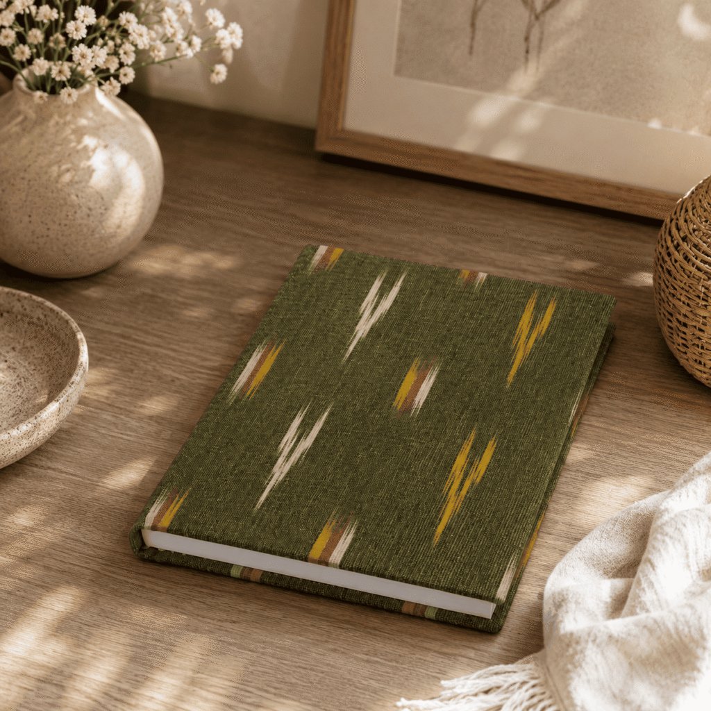 Reddish Brown Ikat Handloom Journal
