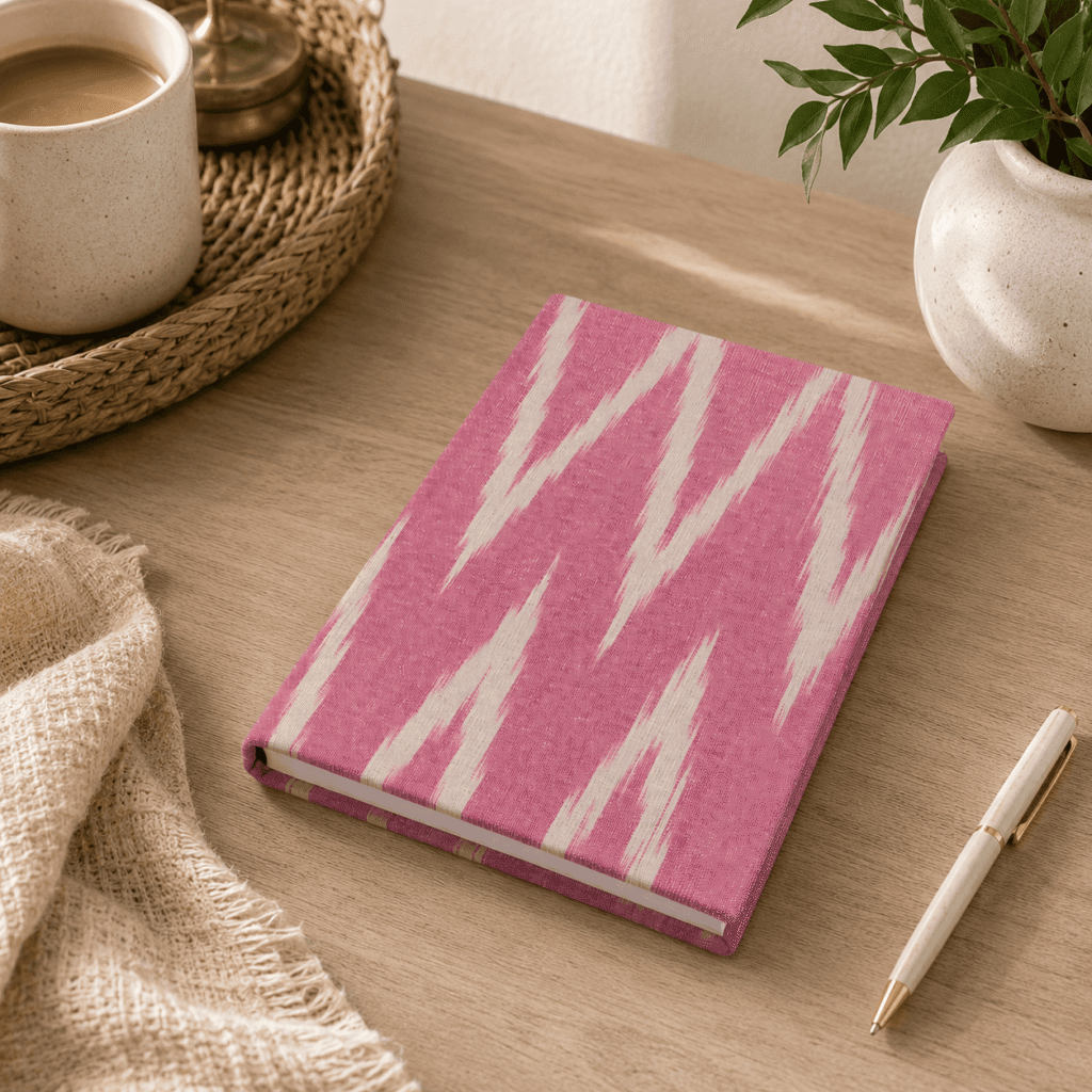 Pink Ikat Handloom Journal