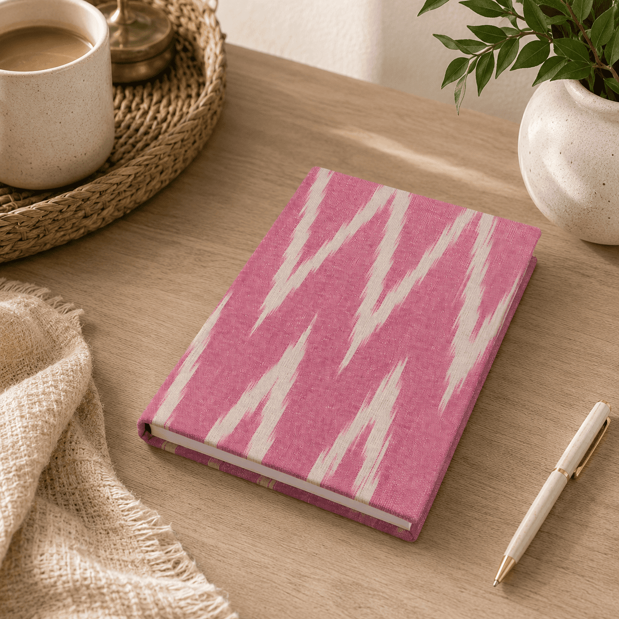 Pink Ikat Handloom Journal - Image 2