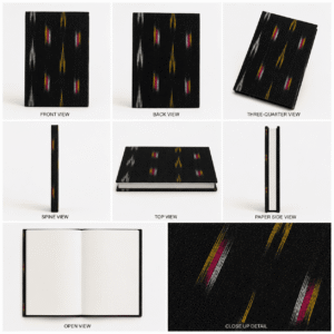 Black Ikat Handloom Journal - Image 3