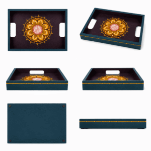 Vibrant Floral HandPainted Tray - Image 4