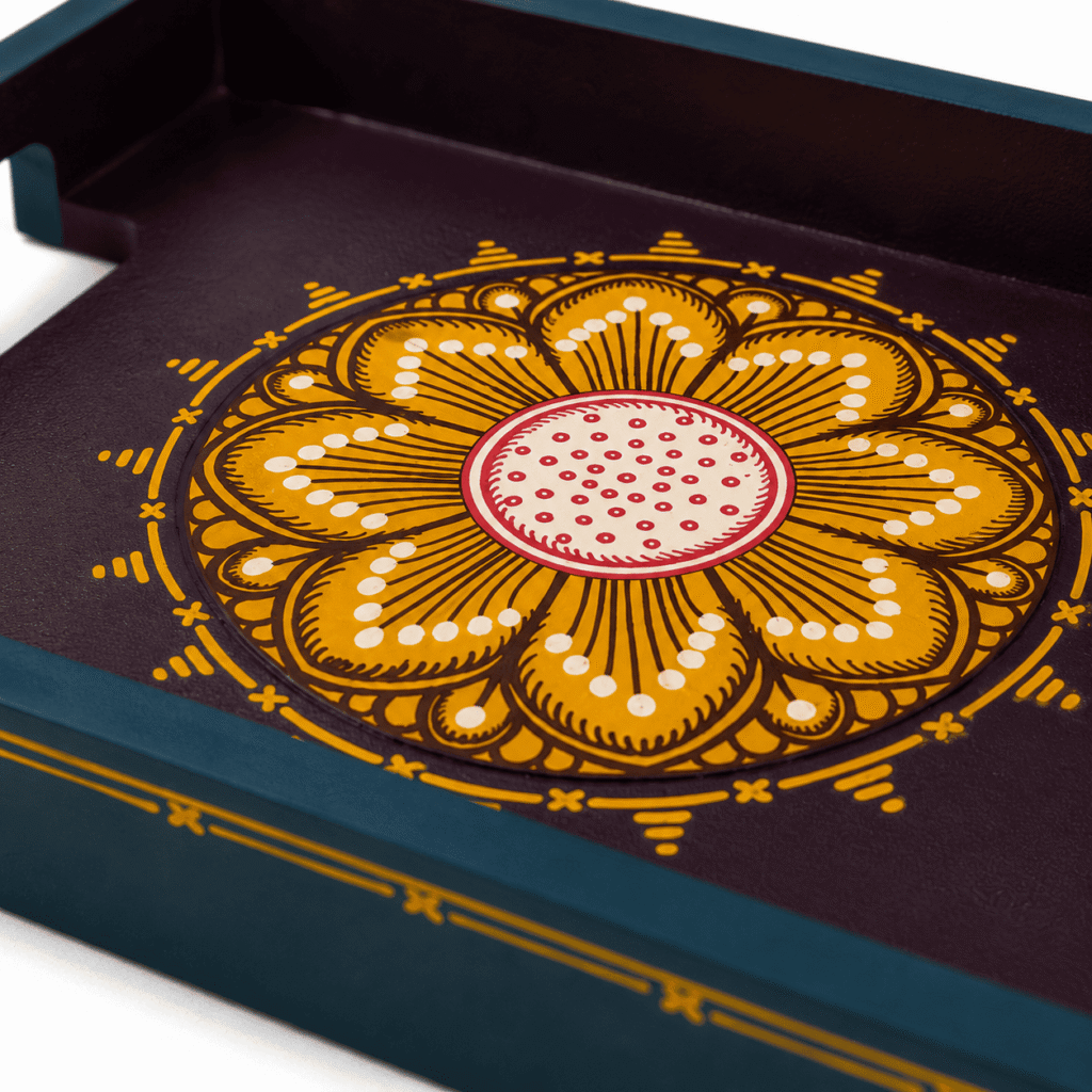 Vibrant Floral HandPainted Tray