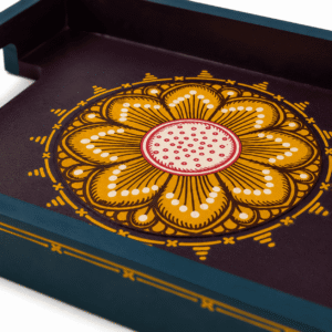 Vibrant Floral HandPainted Tray - Image 3