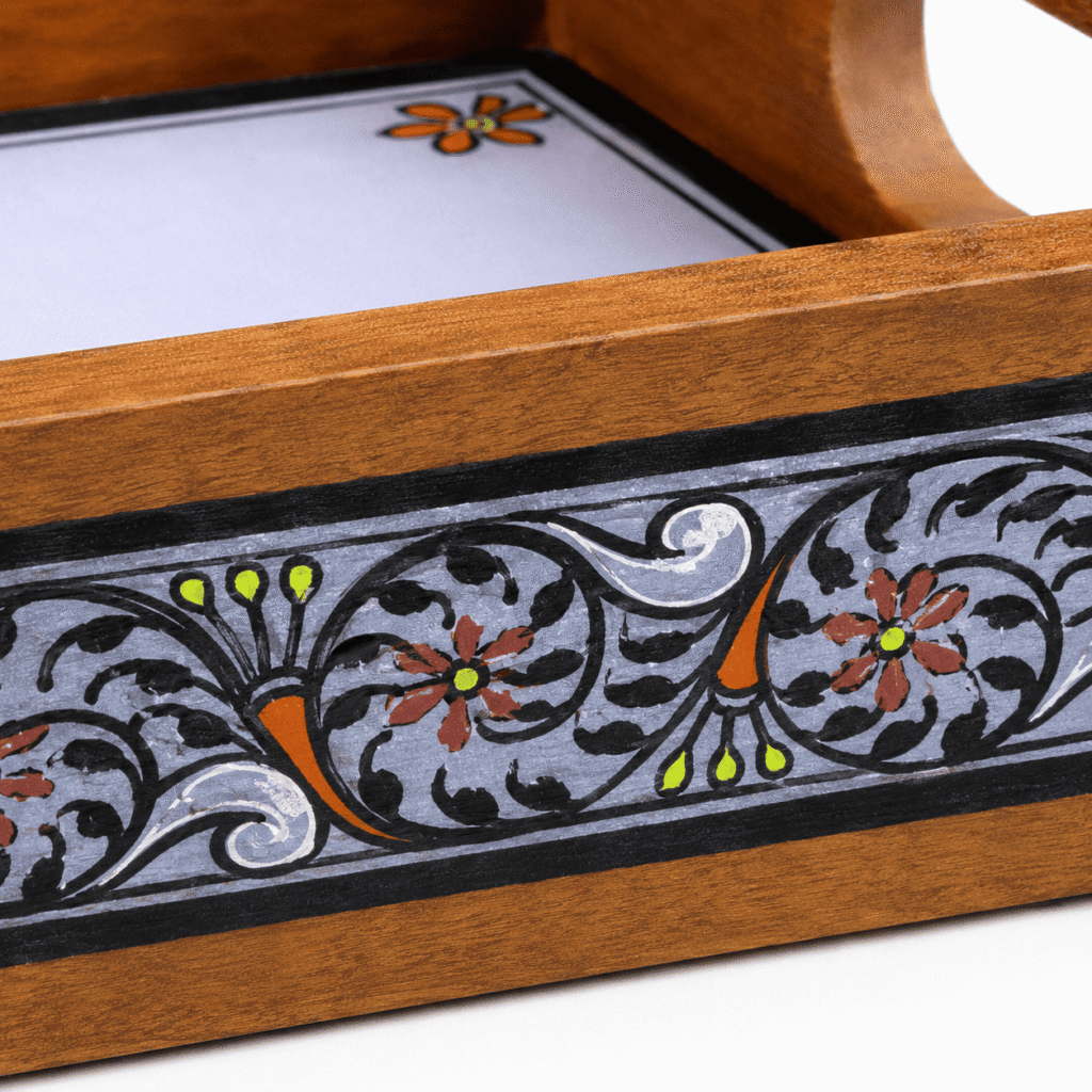 Violet Tranquil Wooden Serving Tray