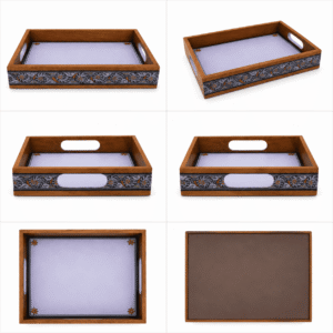 Violet Tranquil Wooden Serving Tray - Image 2