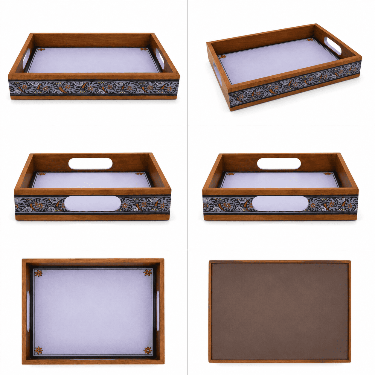 Violet Tranquil Wooden Serving Tray - Image 2